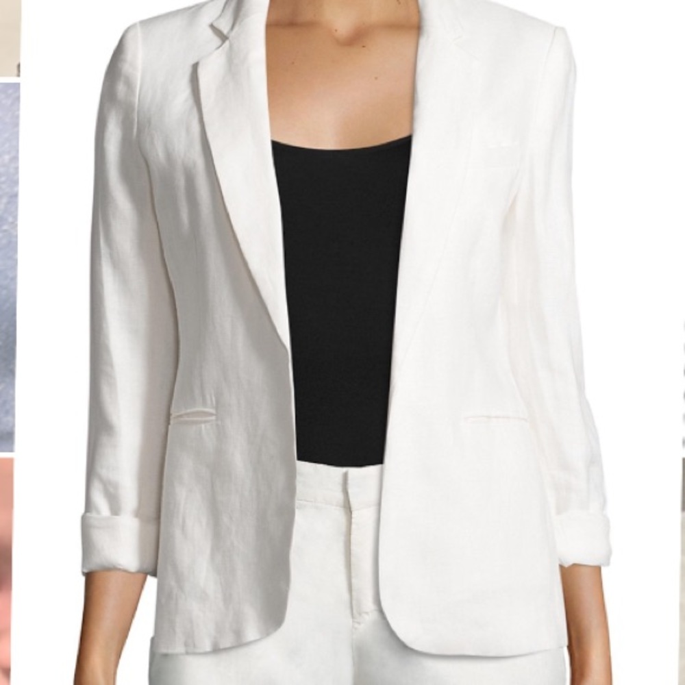 Joie Linen Blazer Size 4, White